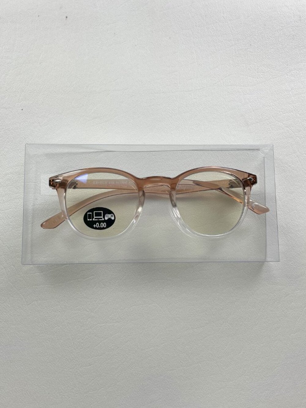 e-Specs Blue Light Blocking Glasses +0.00 Blush & Clear NIB